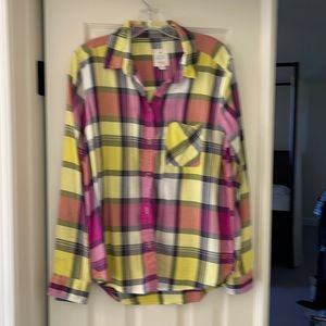 Vintage boyfriend style flannel type shirt